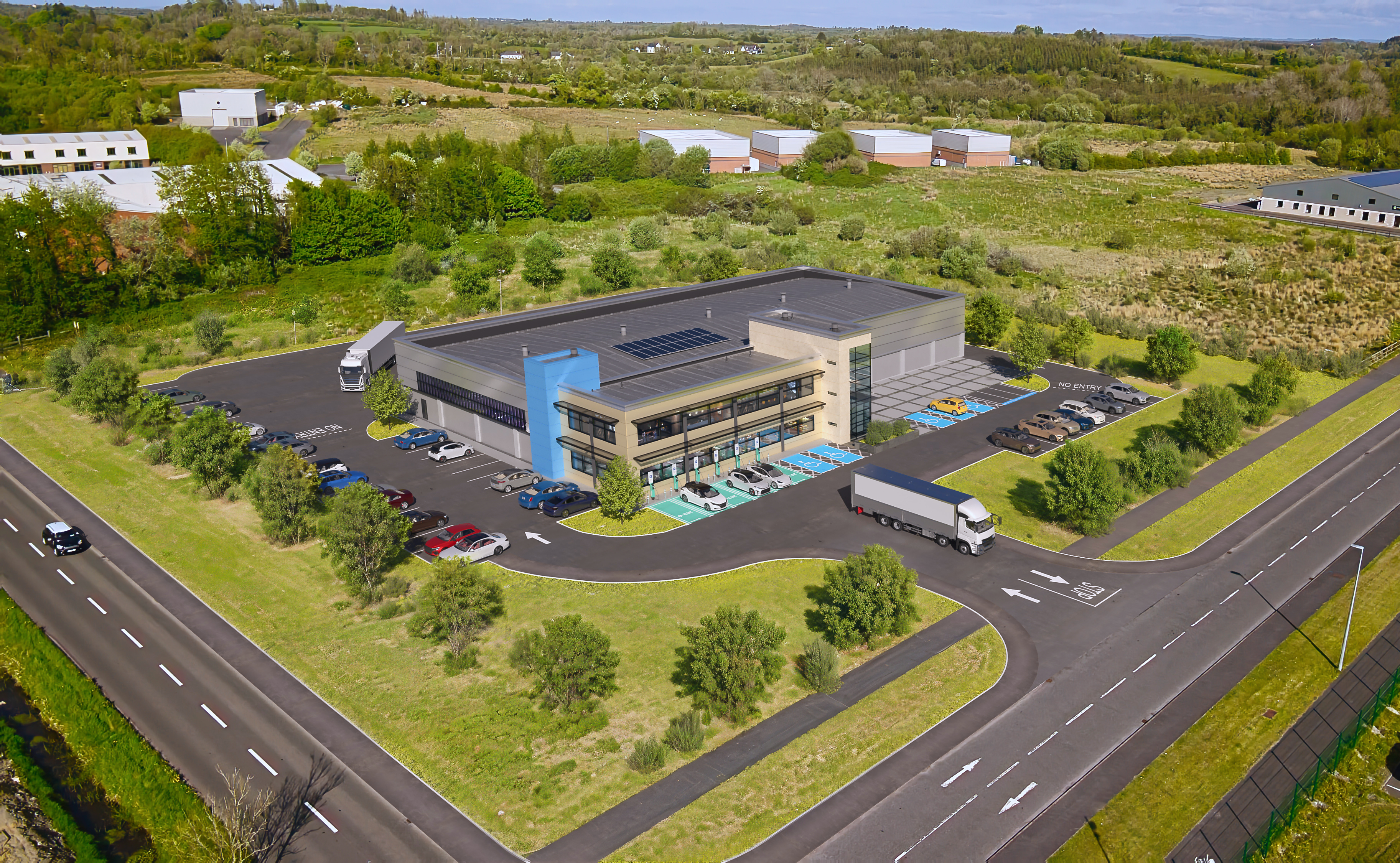 Aerial CGI - Proposed Building